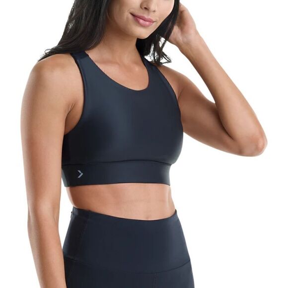 NWT I Fit Black Workout Training Studio Bra Womens Sz S/M - Picture 1 of 3